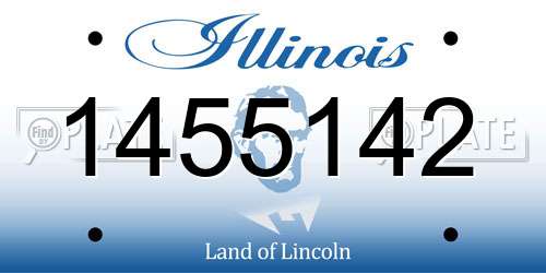 1455142 Illinois License Plate
