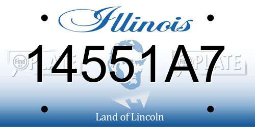 14551A7 Illinois License Plate