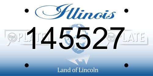 145527 Illinois License Plate