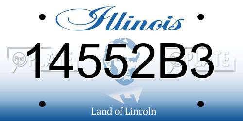 14552B3 Illinois License Plate