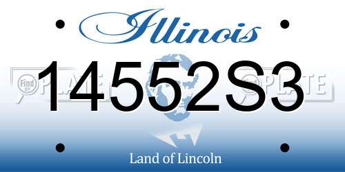 14552S3 Illinois License Plate