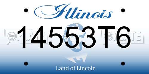 14553T6 Illinois License Plate