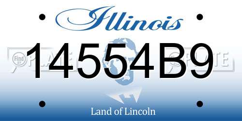 14554B9 Illinois License Plate