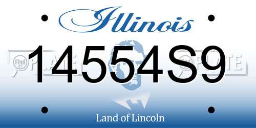 14554S9 Illinois License Plate