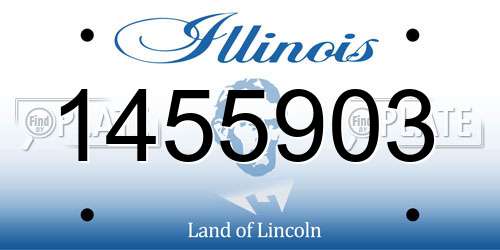 1455903 Illinois License Plate
