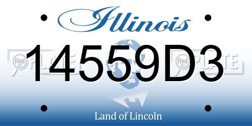 14559D3 Illinois License Plate