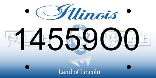 14559O0 Illinois License Plate