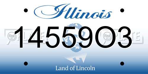 14559O3 Illinois License Plate