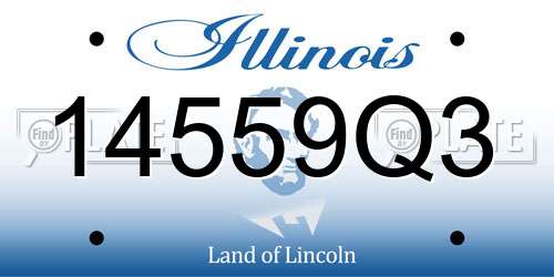 14559Q3 Illinois License Plate