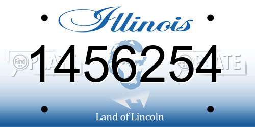 1456254 Illinois License Plate