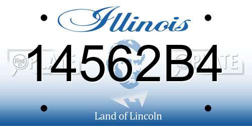 14562B4 Illinois License Plate