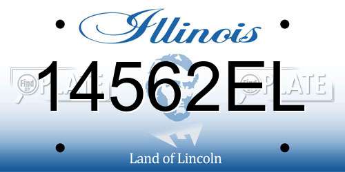 14562EL Illinois License Plate
