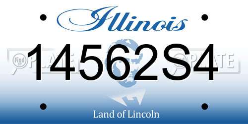 14562S4 Illinois License Plate
