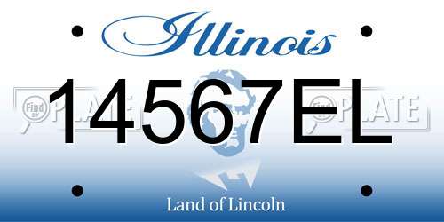 14567EL Illinois License Plate