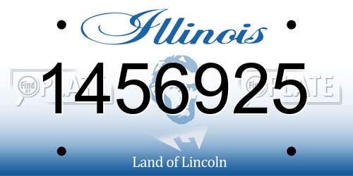 1456925 Illinois License Plate