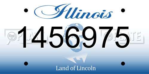 1456975 Illinois License Plate