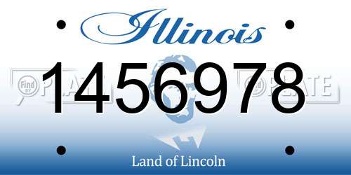 1456978 Illinois License Plate