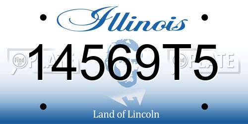 14569T5 Illinois License Plate