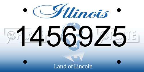 14569Z5 Illinois License Plate
