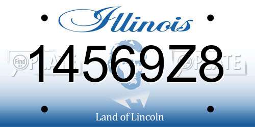 14569Z8 Illinois License Plate