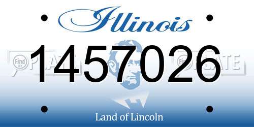 1457026 Illinois License Plate