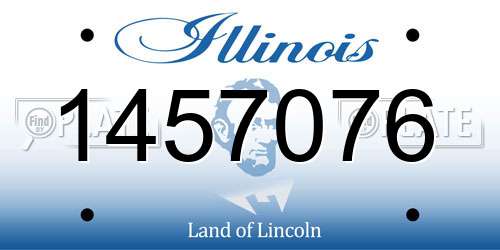 1457076 Illinois License Plate