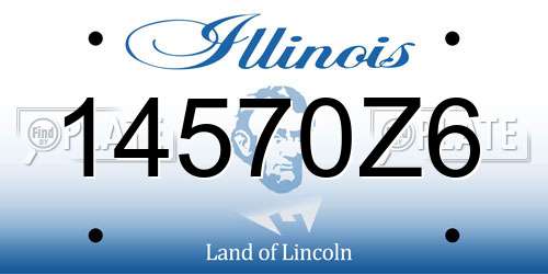 14570Z6 Illinois License Plate