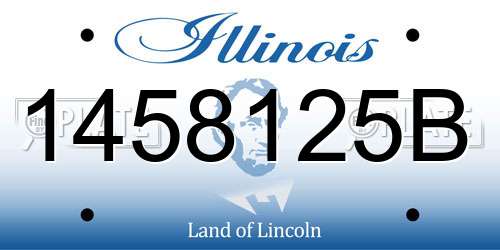 1458125B Illinois License Plate
