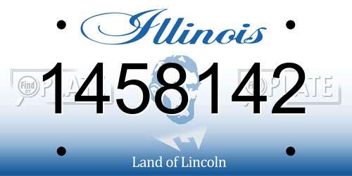 1458142 Illinois License Plate