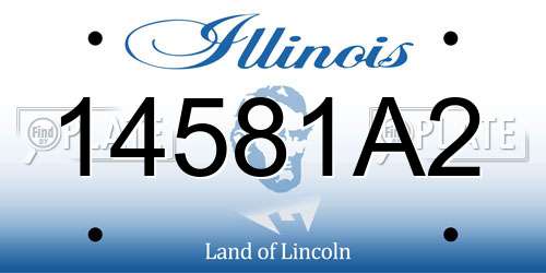 14581A2 Illinois License Plate