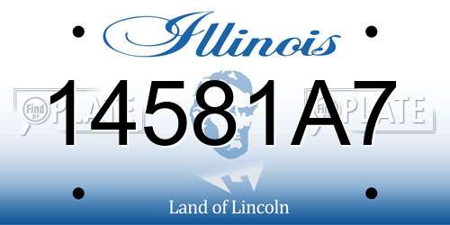 14581A7 Illinois License Plate