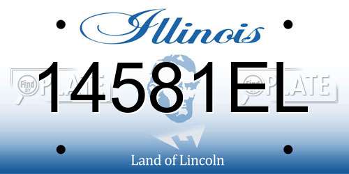14581EL Illinois License Plate