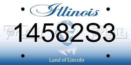 14582S3 Illinois License Plate