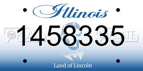 1458335 Illinois License Plate