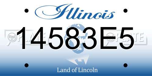 14583E5 Illinois License Plate