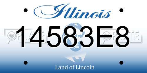 14583E8 Illinois License Plate