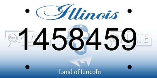 1458459 Illinois License Plate