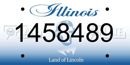 1458489 Illinois License Plate