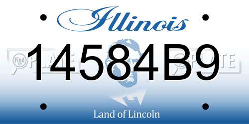 14584B9 Illinois License Plate