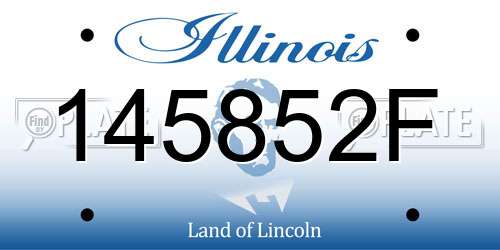 145852F Illinois License Plate