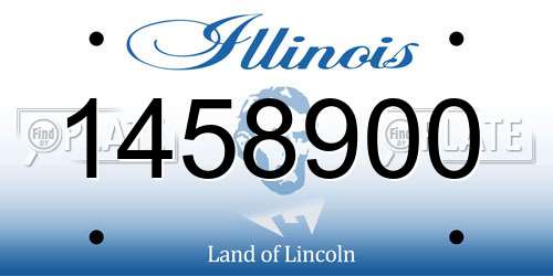 1458900 Illinois License Plate