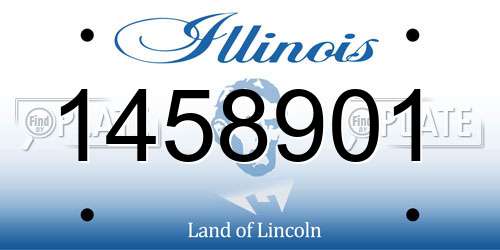 1458901 Illinois License Plate