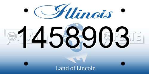 1458903 Illinois License Plate