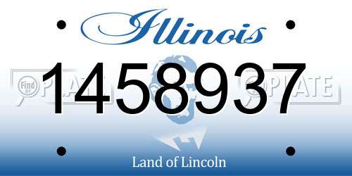 1458937 Illinois License Plate
