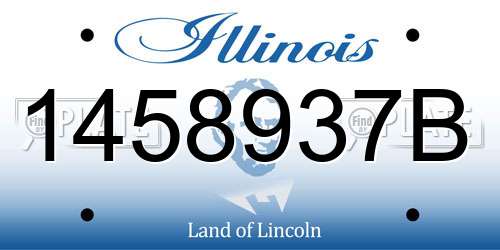 1458937B Illinois License Plate