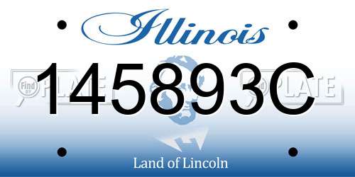 145893C Illinois License Plate