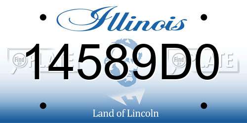 14589D0 Illinois License Plate