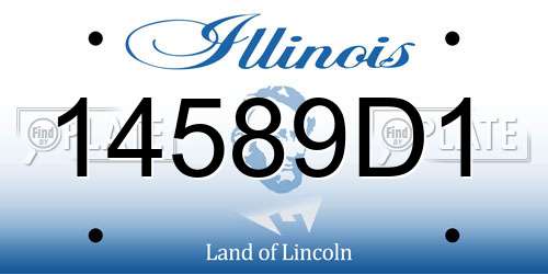 14589D1 Illinois License Plate