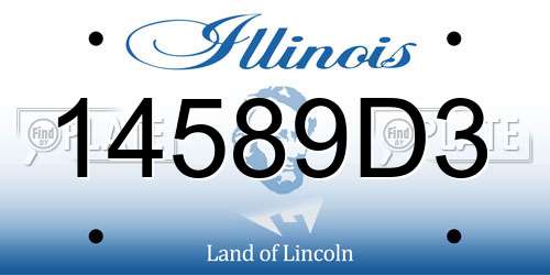 14589D3 Illinois License Plate
