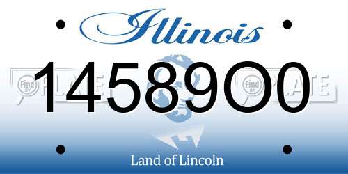 14589O0 Illinois License Plate
